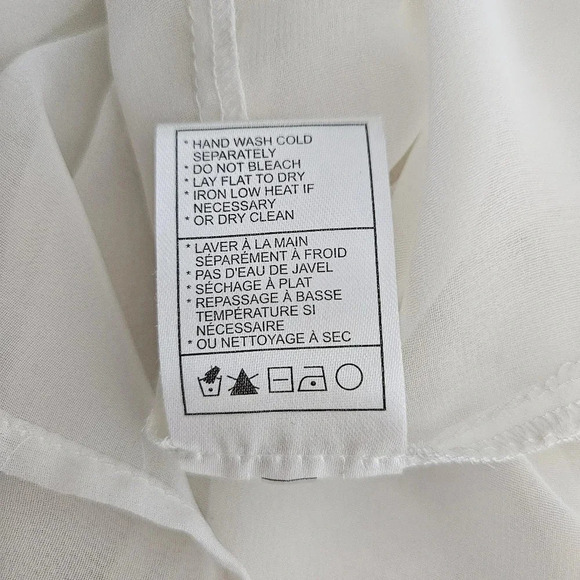 BB Dakota Tank Top Sheer Ivory Floral Embroidered Sleeveless Shirt - Picture 7 of 7